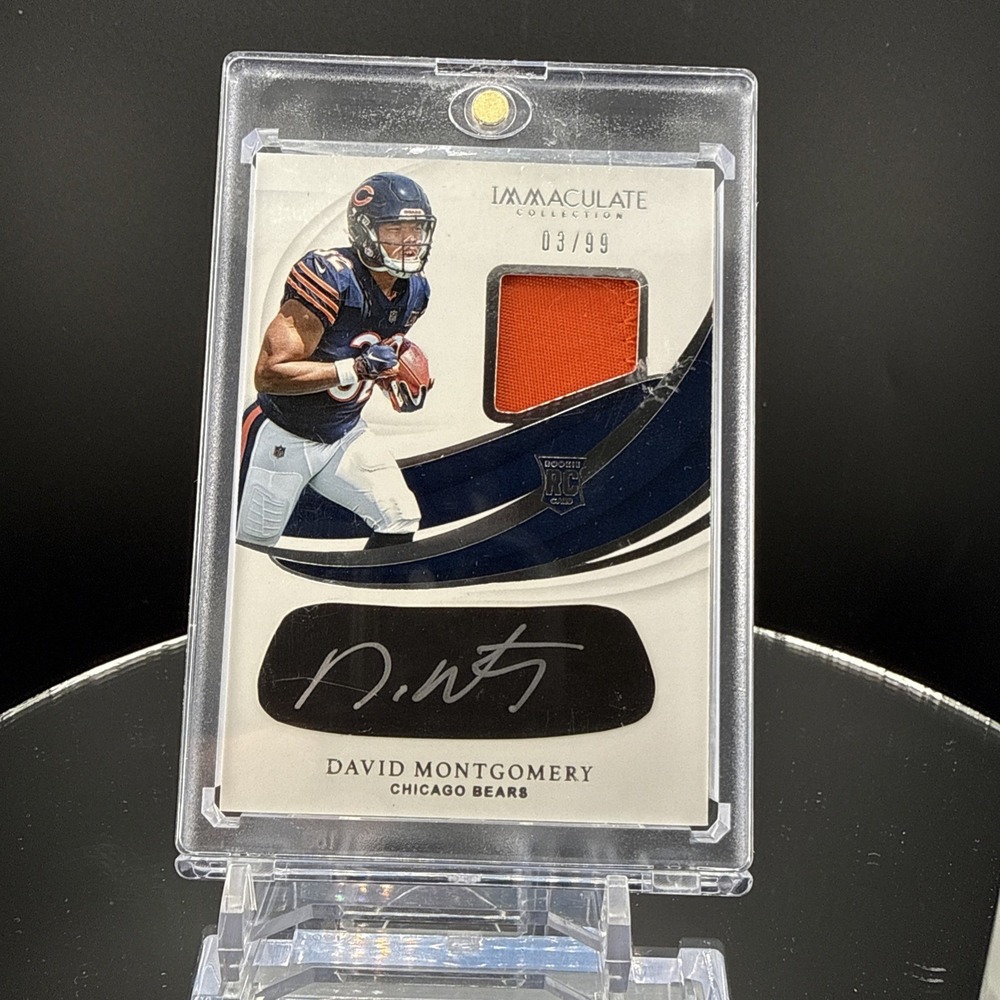 2019 Immaculate David Montgomery Rookie Patch Auto‎ Autograph /99 Sealed